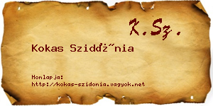 Kokas Szidónia névjegykártya